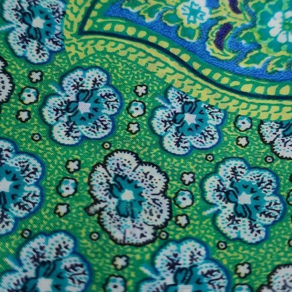 Palm Beach Girl, silk shift‎ dress with tie. Size small. Beautiful green colors. - Picture 7 of 7
